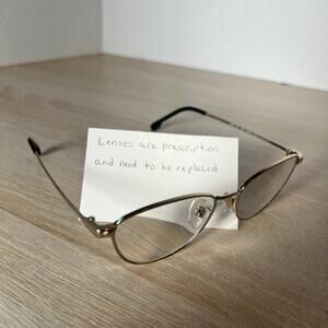 Versace Mod.1253 1252 Eyeglasses Silver Black Frames 52-16-140 Excellent Cond